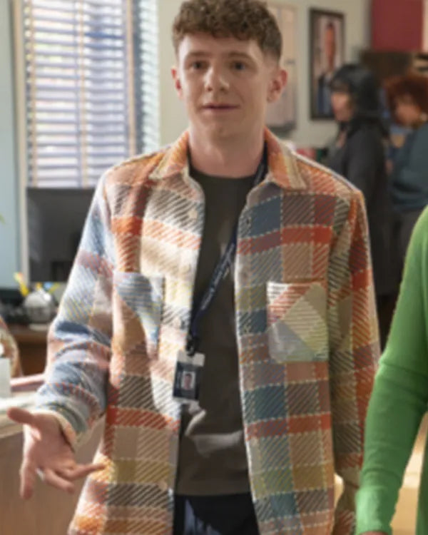 Abbott Elementary S05 Chris Perfetti Plaid Shirt Jacket