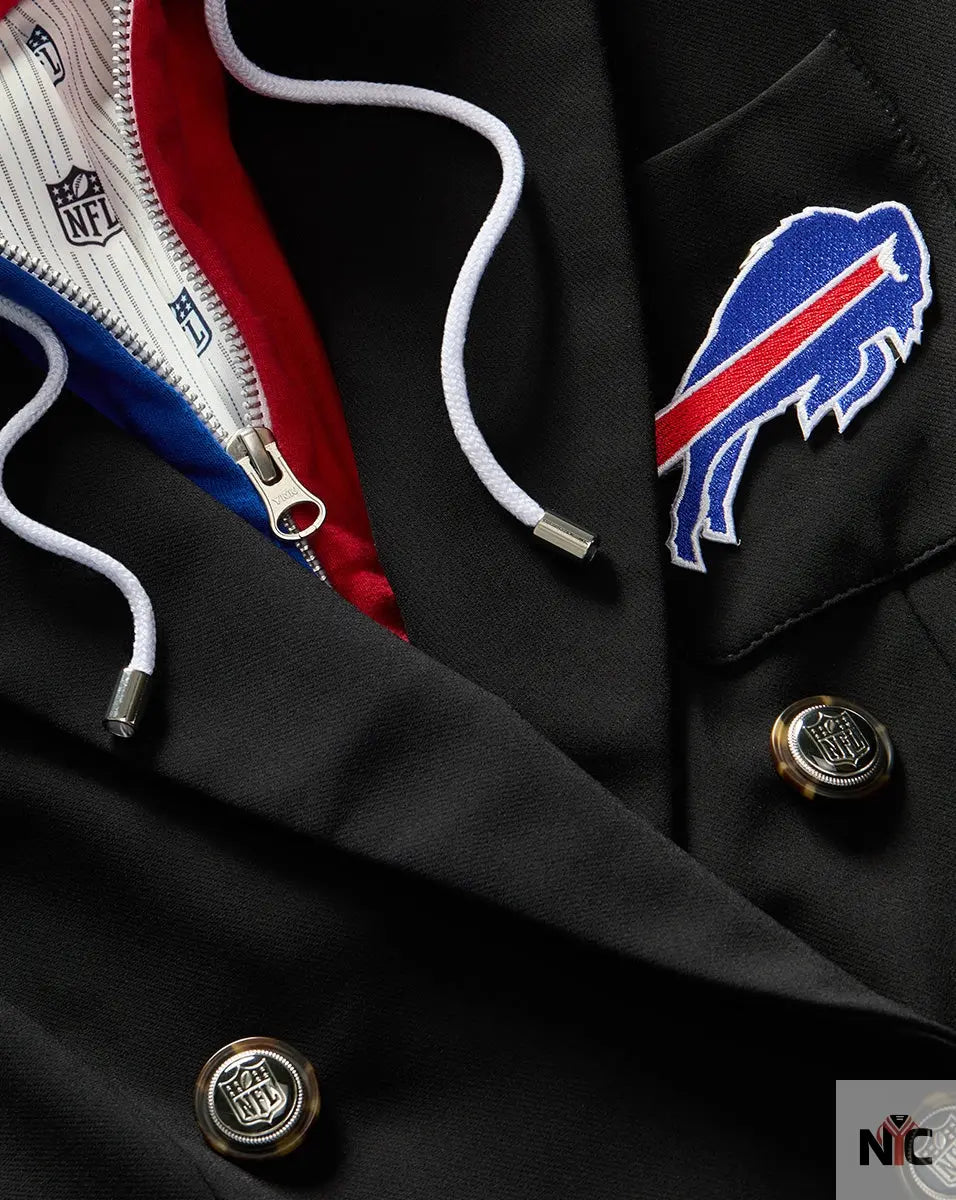 Buffalo Bills Veronica Beard Black Dickey Jacket Clanton Jacket