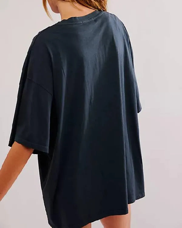 High Potential Kaitlin Olson Navy Blue Graphic T Shirt