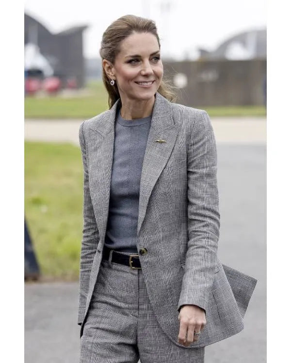 RAF Coningsby Kate Middleton Grey Blazer