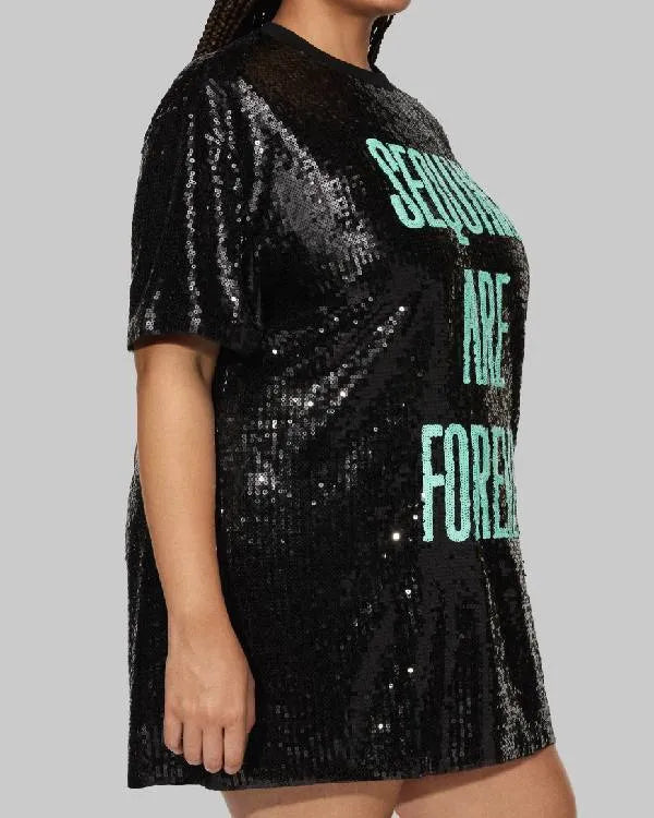 Sequins Are Forever T-Shirt Dress