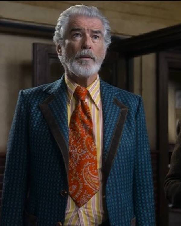 The Thursday Murder Club Pierce Brosnan Blue Blazer USA Jackets