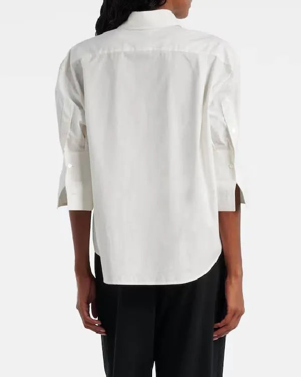 The Morning Show Jennifer Aniston White Pleated Sleeve Blouse