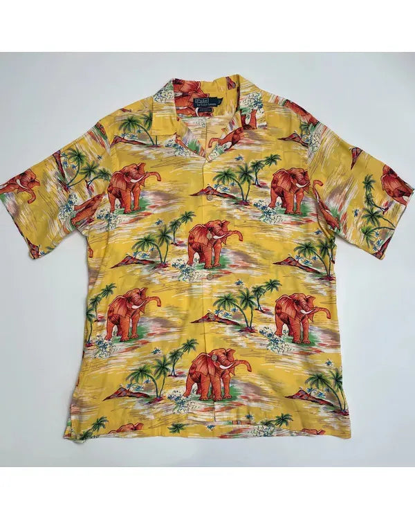 The White Lotus S03 Walton Goggins Elephants Print Shirt