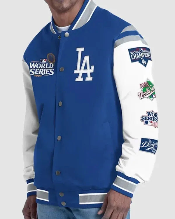 World Series Dodgers G-III Royal Recruit Commemorative Varsity Jacket