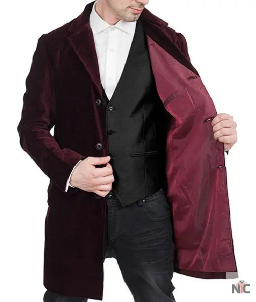 12th Doctor Who Maroon Coat Clanton Jacket
