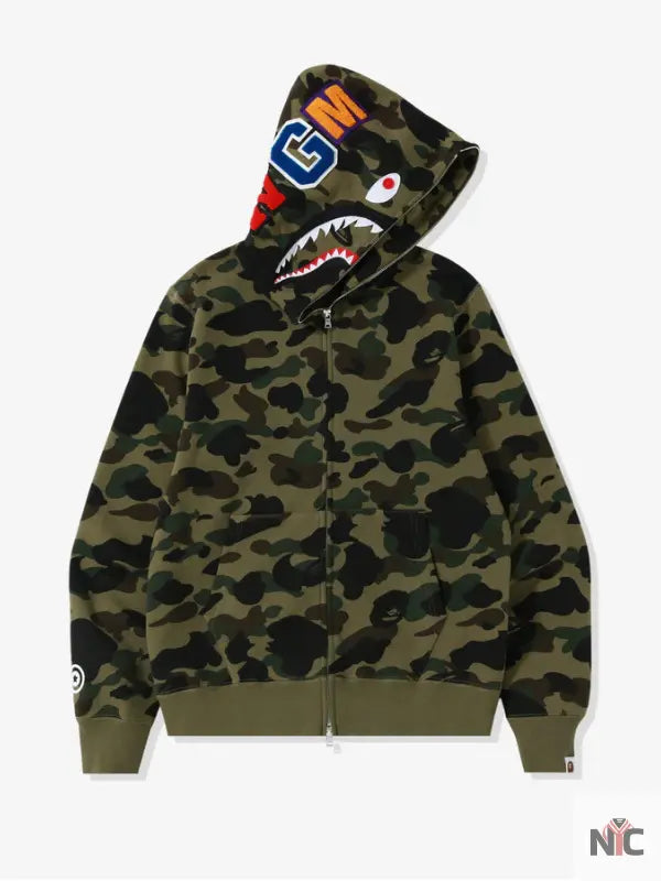 1st Camo Shark Full Zip Hoodie Clanton Jacket