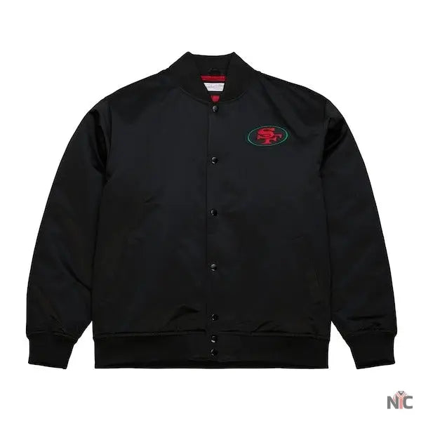 49ers Black Excellence Varsity Jacket Clanton Jacket