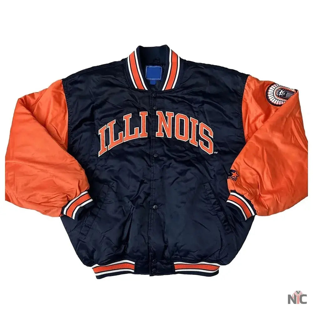 90’s Illinois Fighting Illini Jacket Clanton Jacket