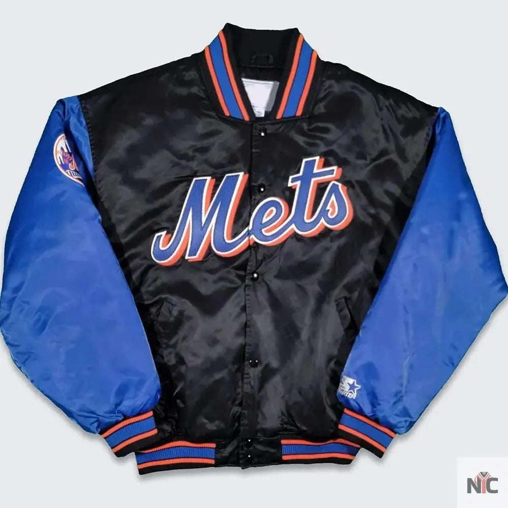 90’s New York Mets Black and Blue Jacket Clanton Jacket