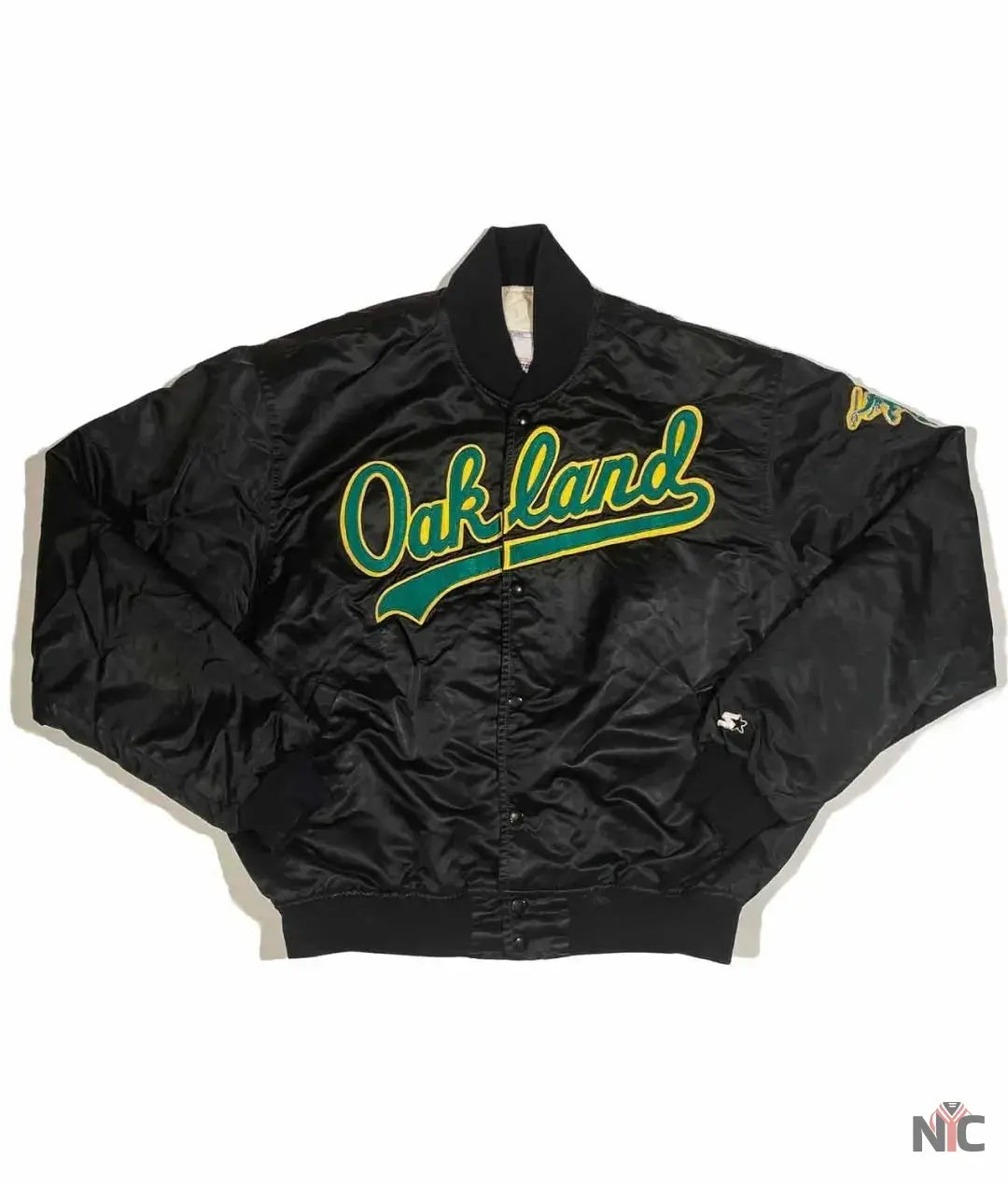 90’s Oakland Athletics Script Jacket Clanton Jacket