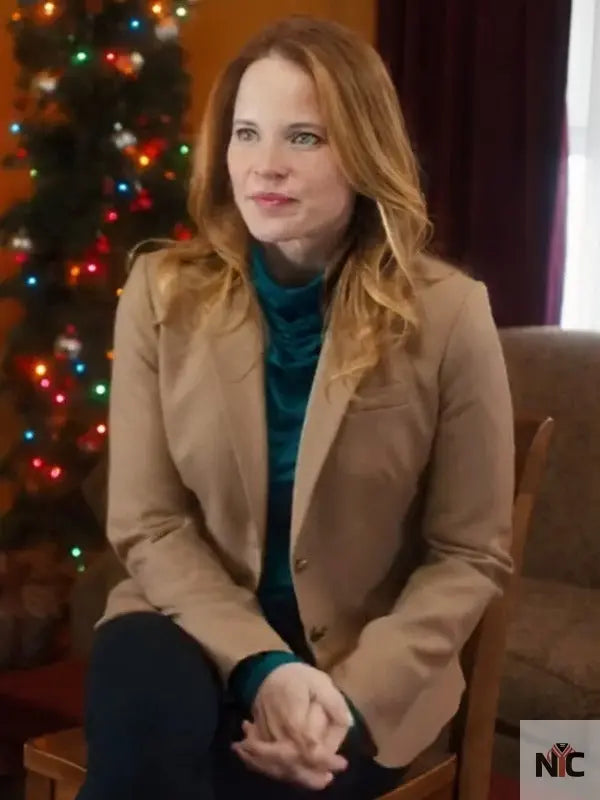 A Very Vermont Christmas 2024 Katie Leclerc Brown Blazer Clanton Jacket