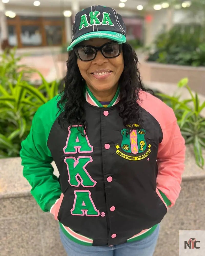 AKA Black Custom Lining Bomber Jacket Clanton Jacket