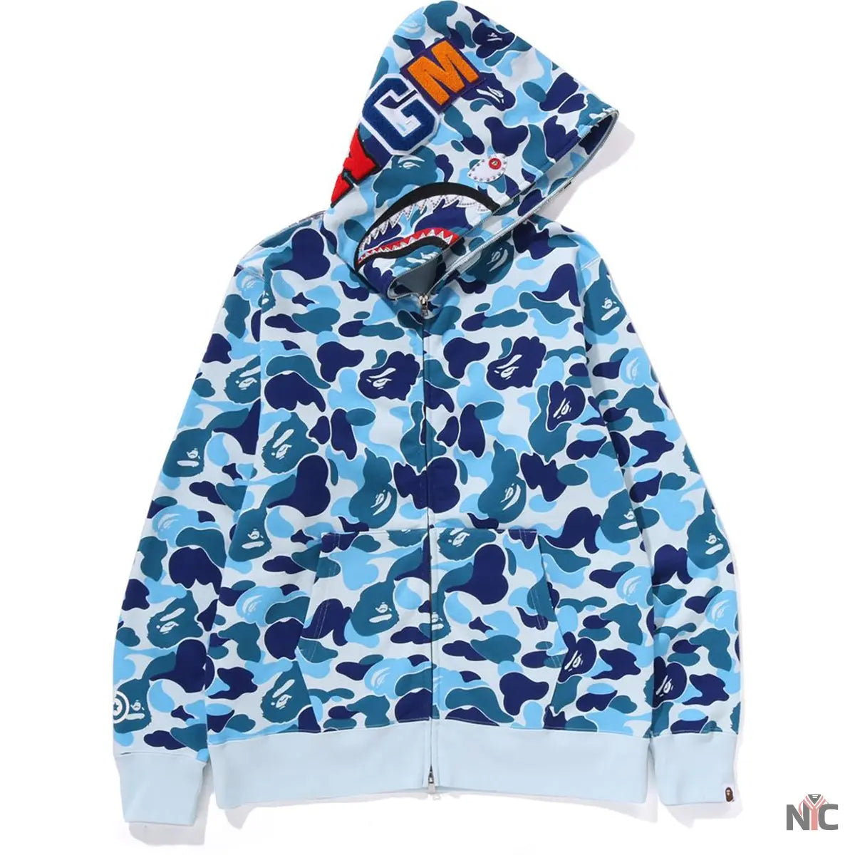 Abc Camo Crystal Stone Shark Full Zip Hoodie Mens Clanton Jacket