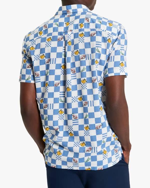 Access Daily Paul Zahn Blue and White Check Shirt Clanton Jacket