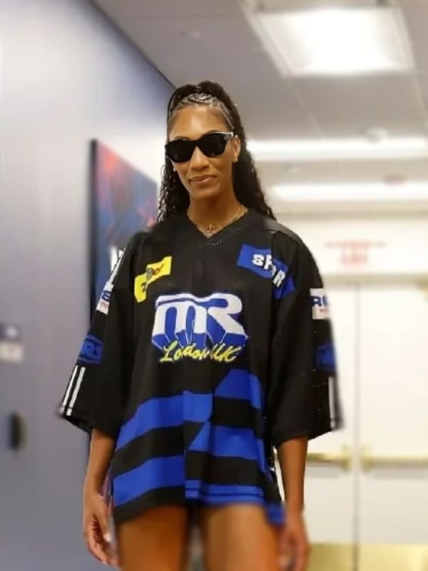 A’ja Wilson AT&T WNBA All-Star Game 2025 Black Jersey Clanton Jacket