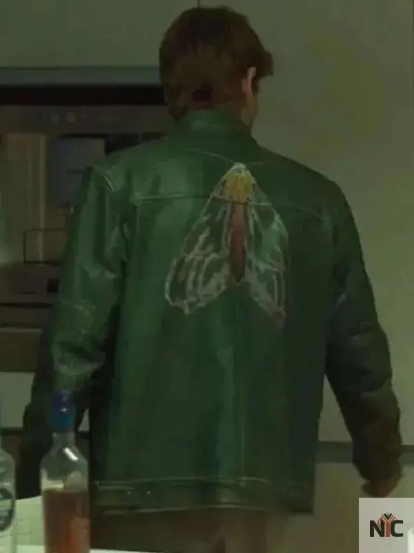 Alberto Olmo Bad Influence 2025 Green Leather Jacket Clanton Jacket