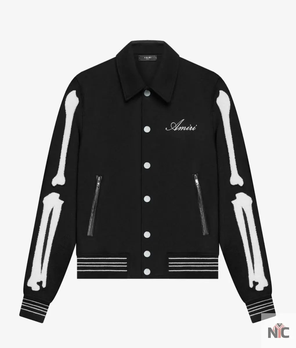 Amiri Bones Letterman Wool Jacket Clanton Jacket