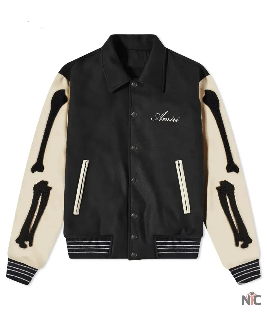 Amiri Bones Letterman Wool Jacket Clanton Jacket