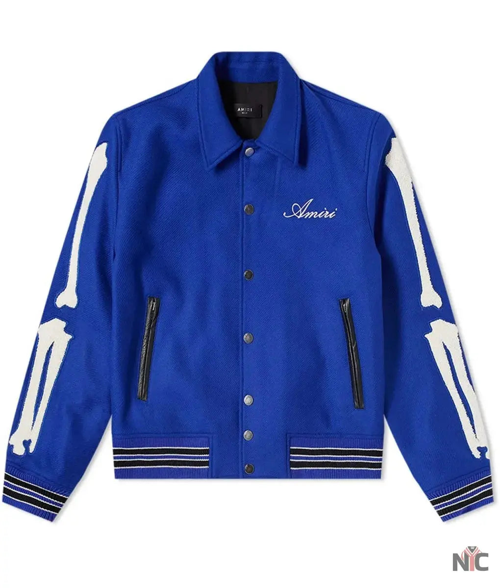 Amiri Bones Letterman Wool Jacket Clanton Jacket