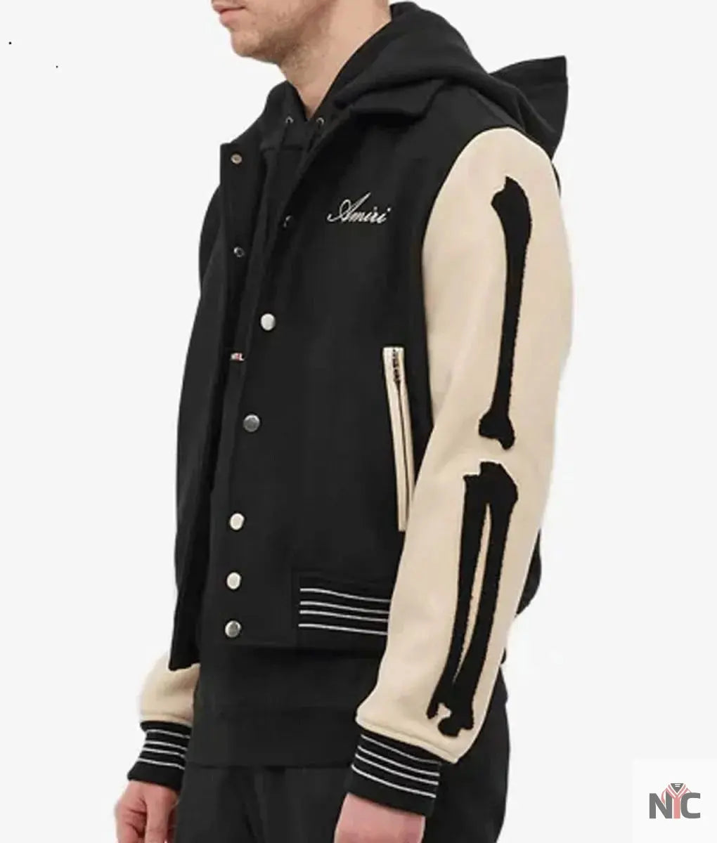 Amiri Bones Letterman Wool Jacket Clanton Jacket