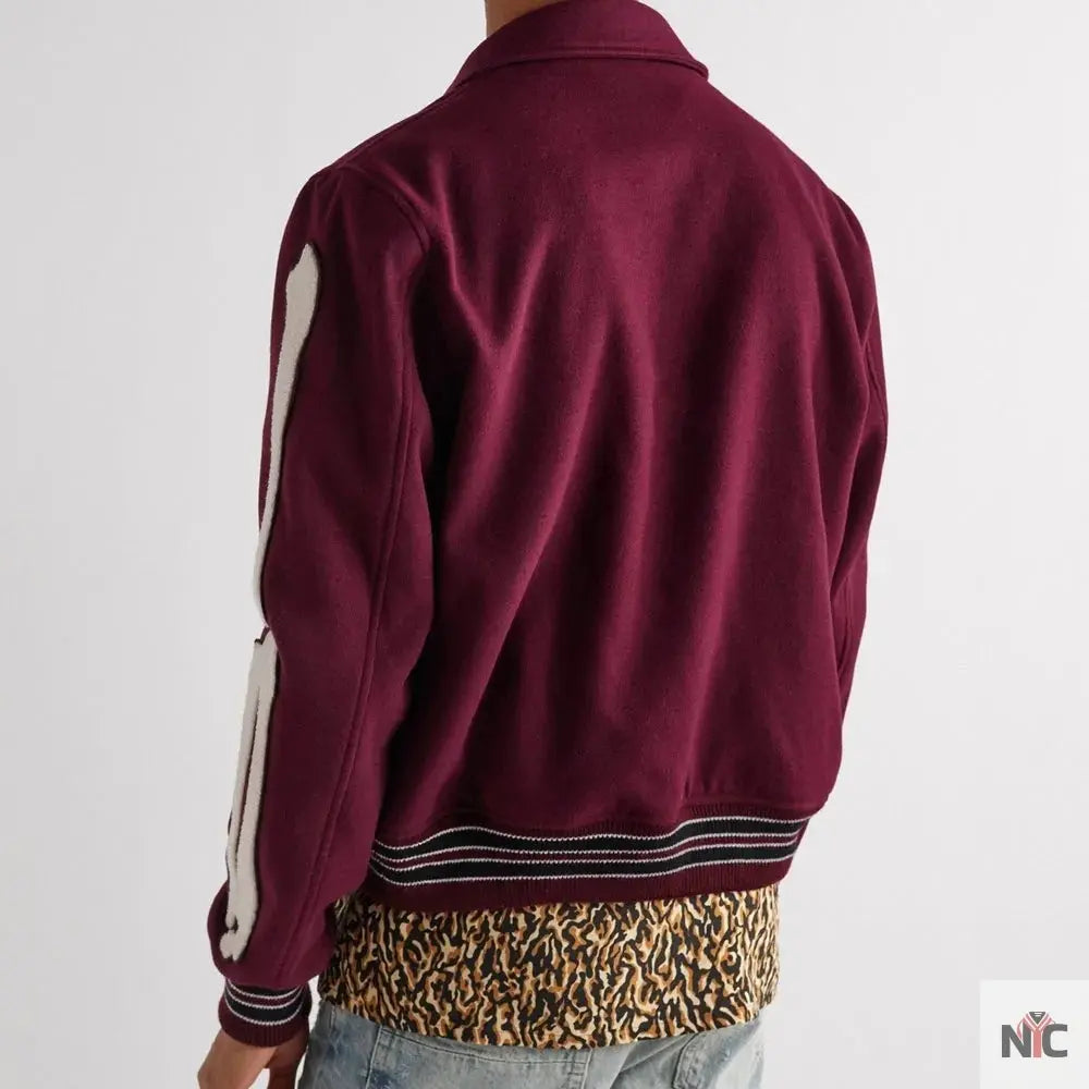 Amiri Bones Letterman Wool Jacket Clanton Jacket
