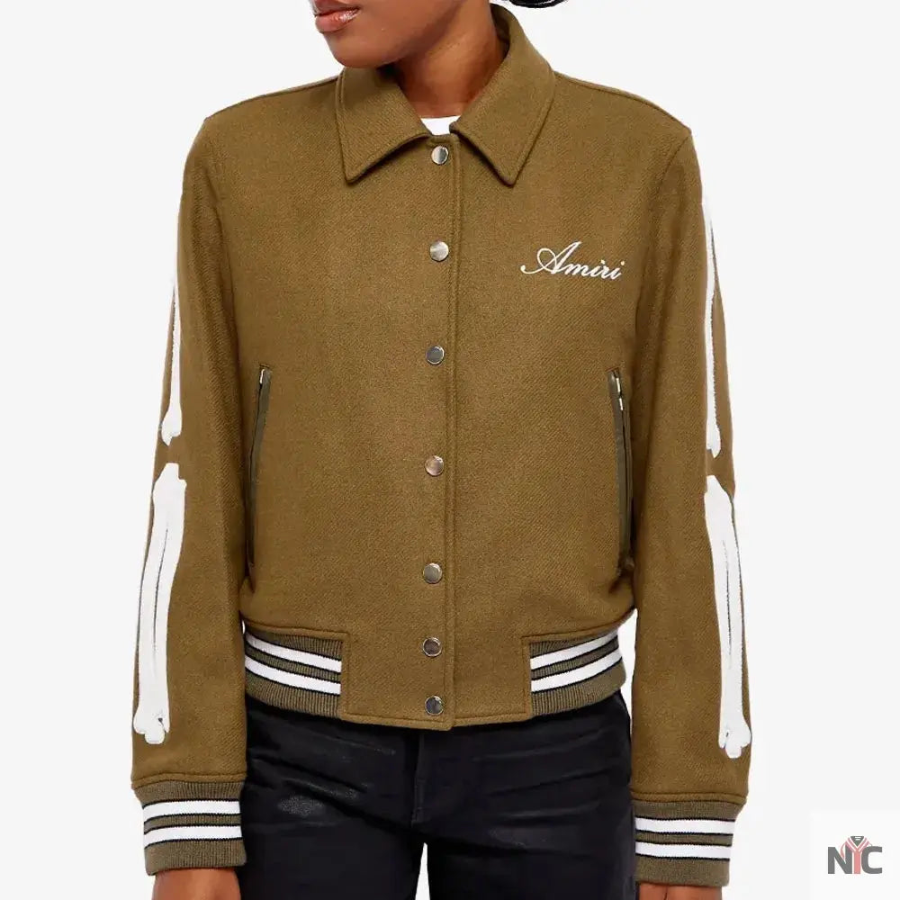 Amiri Bones Letterman Wool Jacket Clanton Jacket