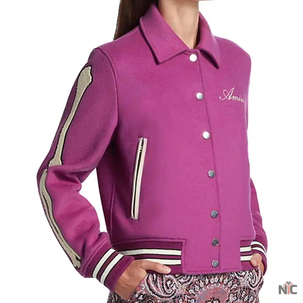 Amiri Bones Letterman Wool Jacket Clanton Jacket