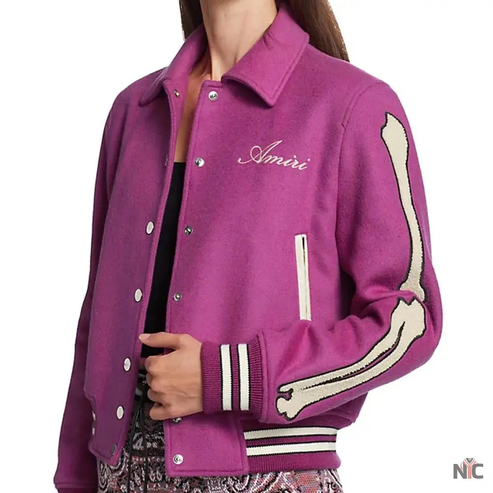 Amiri Bones Letterman Wool Jacket Clanton Jacket