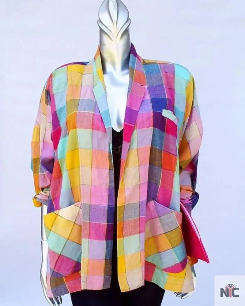 And Just Like That Carrie Bradshaw Rainbow Jacket - Clanton Jacket