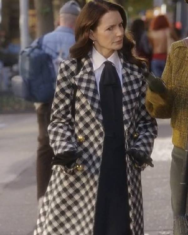 And Just Like That Kristin Davis Check Print Coat Clanton Jacket
