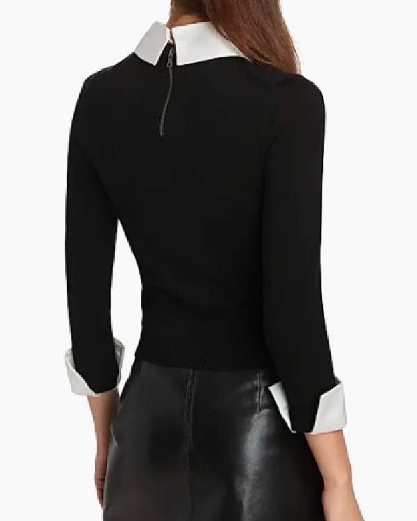 And Just Like That Kristin Davis Collared Sweater Clanton Jacket