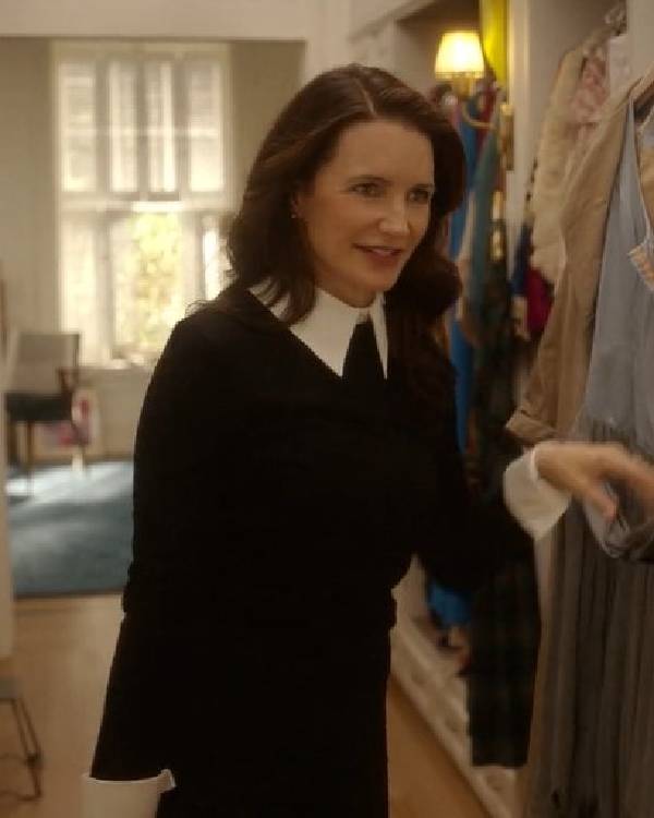 And Just Like That Kristin Davis Collared Sweater Clanton Jacket