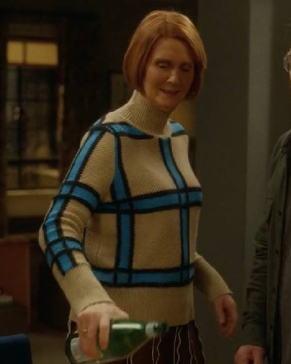 And Just Like That Miranda Hobbs Check Sweater Clanton Jacket