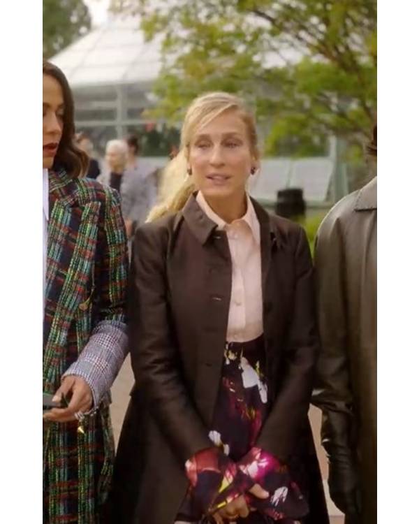And Just Like That Sarah Jessica Brown Coat Clanton Jacket