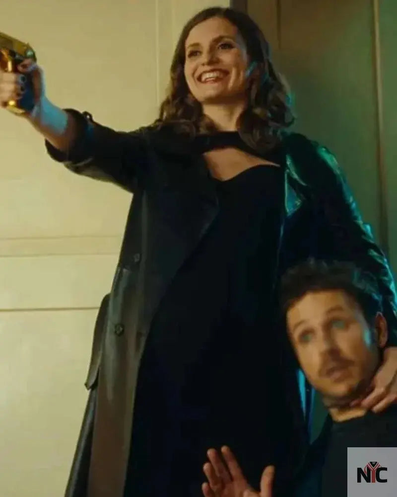 Anja Kleo S02 Black Leather Coat Clanton Jacket