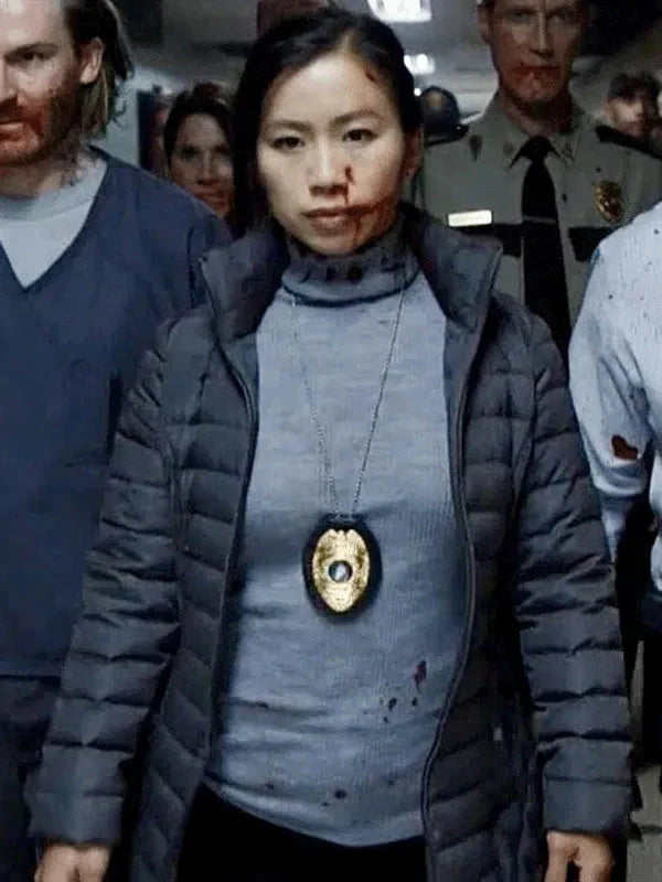Annie Chang Peacemaker Grey Puffer Jacket Clanton Jacket