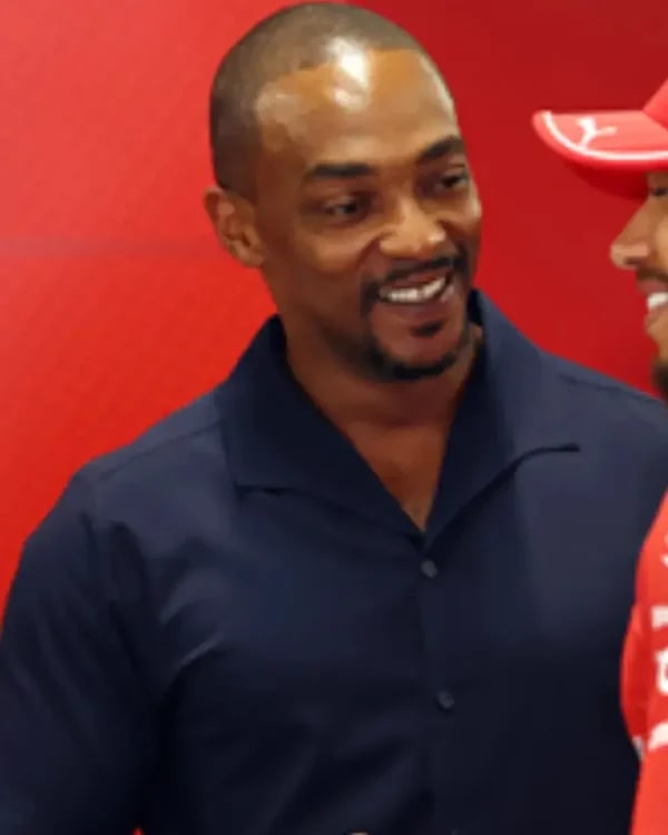 Anthony Mackie Hungary F1 Grand Prix 2025 Ferrari Shirt Clanton Jacket