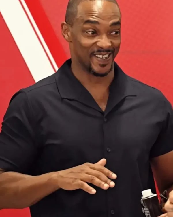 Anthony Mackie Hungary F1 Grand Prix 2025 Ferrari Shirt Clanton Jacket