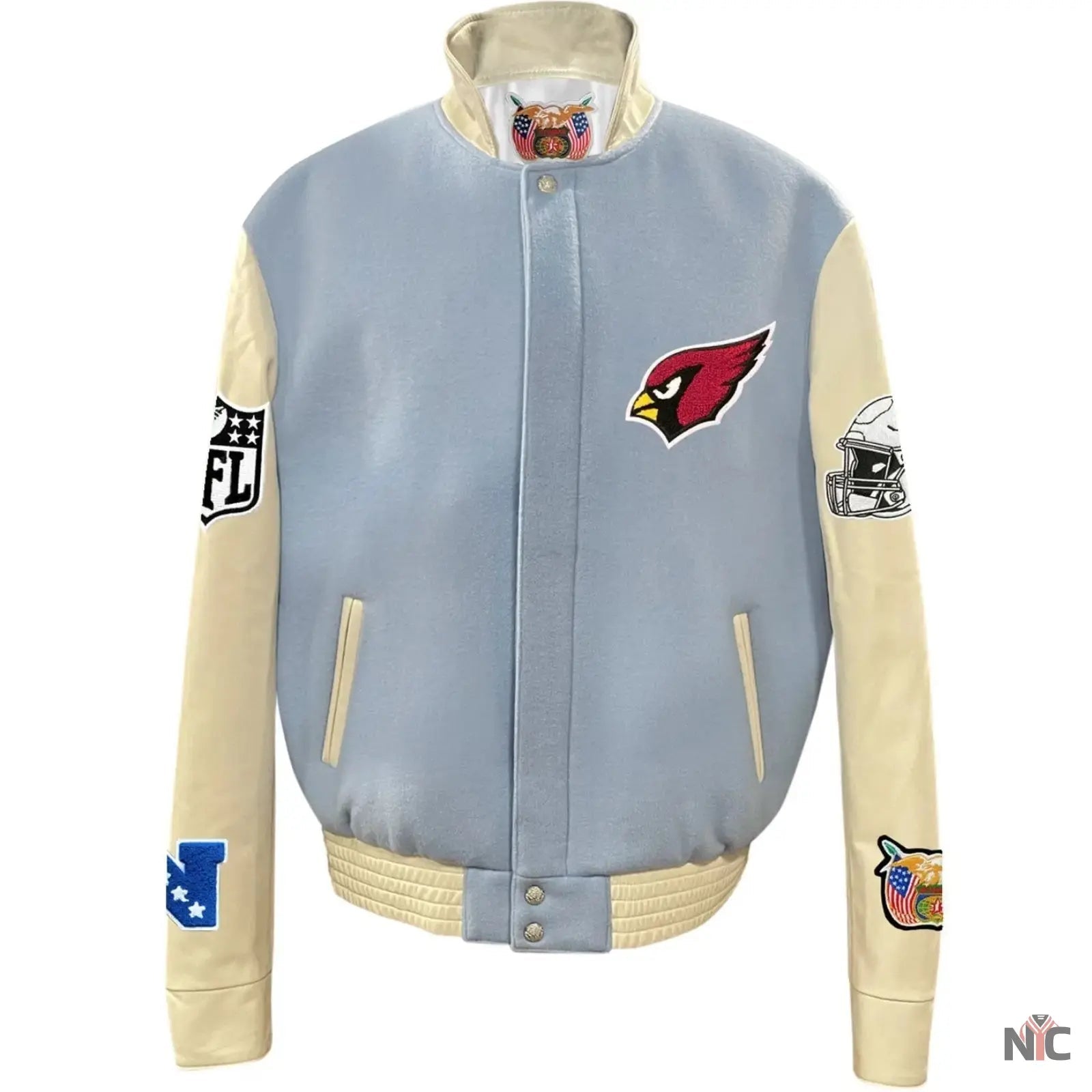 Arizona Cardinals Jeff Hamilton Wool and Leather Jacket Clanton Jacket