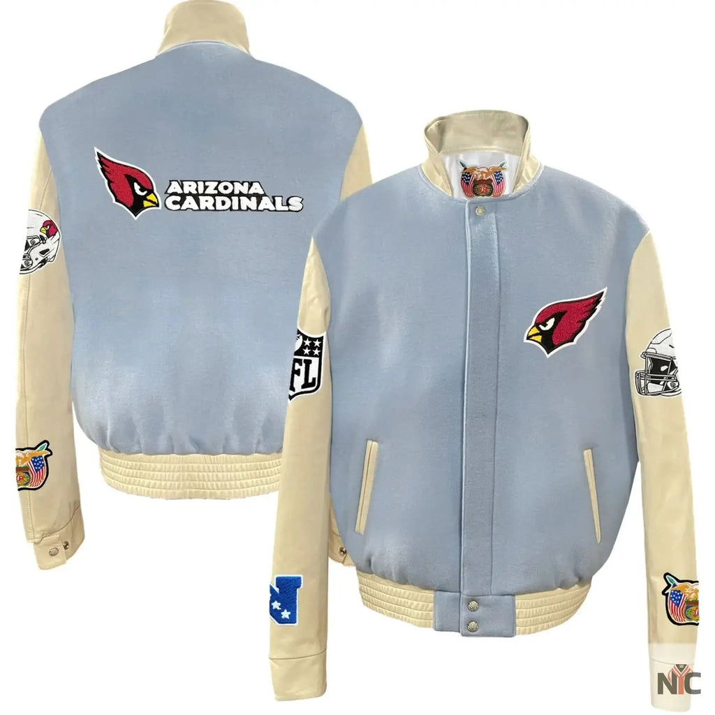 Arizona Cardinals Jeff Hamilton Wool and Leather Jacket Clanton Jacket