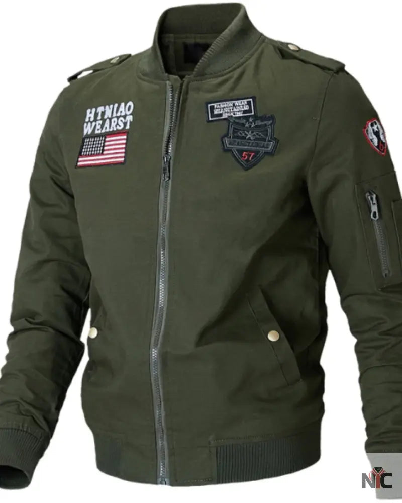Army Military Motorcycle Jacket Clanton Jacket