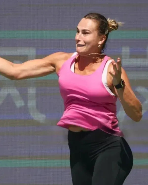 Aryna Sabalenka 2025 Wuhan Open Training Pink Top