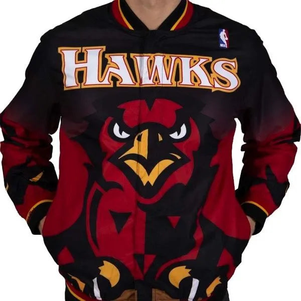 Atlanta Hawks Black and Red Jacket