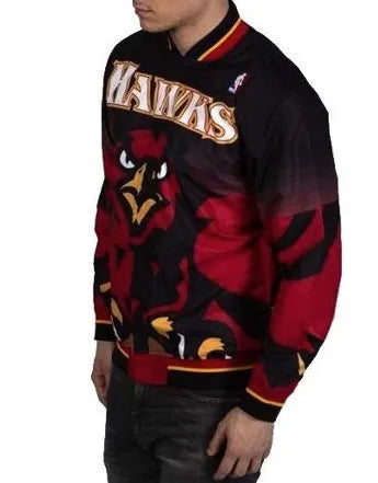 Atlanta Hawks Black and Red Jacket