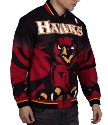 Atlanta Hawks Black and Red Jacket