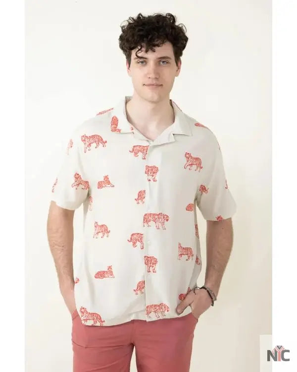 Bachelor In Paradise S10 Hakeem Moulton Tiger Print Shirt Clanton Jacket