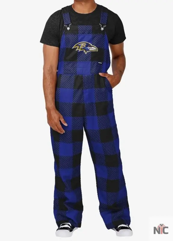 Baltimore Ravens Plaid Bib Overalls Clanton Jacket
