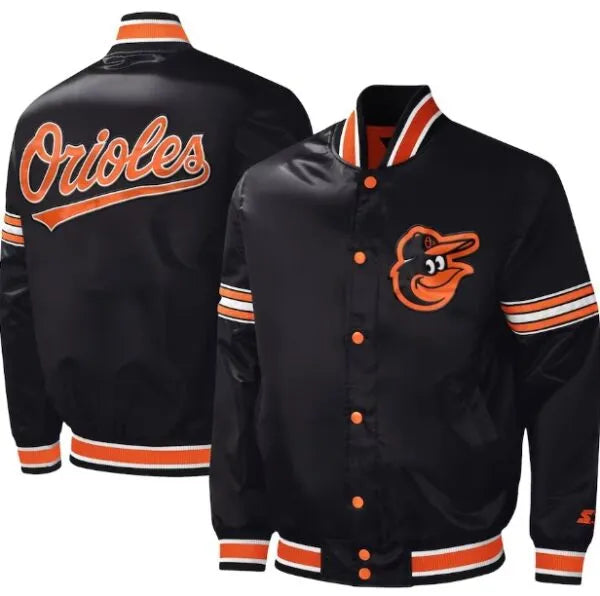 Baltimore Orioles MLB Black Varsity Jacket