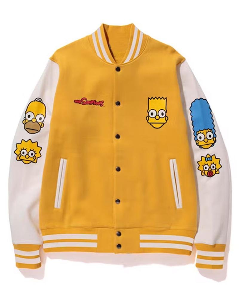 Bape Simpsons Baby Milo Varsity Jacket Clanton Jacket